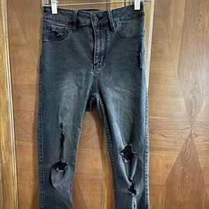 Black Distressed Skinny Jeans